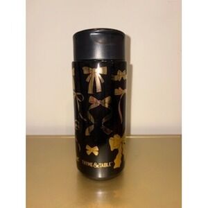 Thyme & Table Black Gold Bow‎ Tumbler Travel Mug